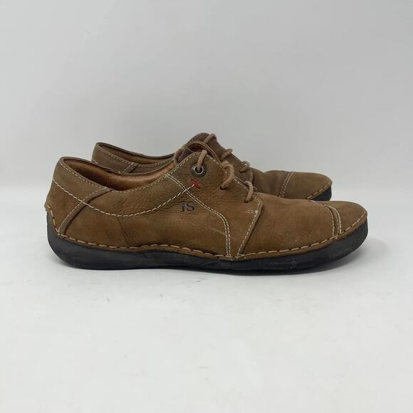 Josef Seibel Fergey 20 Brown Leather Funky European Lace Up Casual Comfort Shoe - Picture 2 of 10